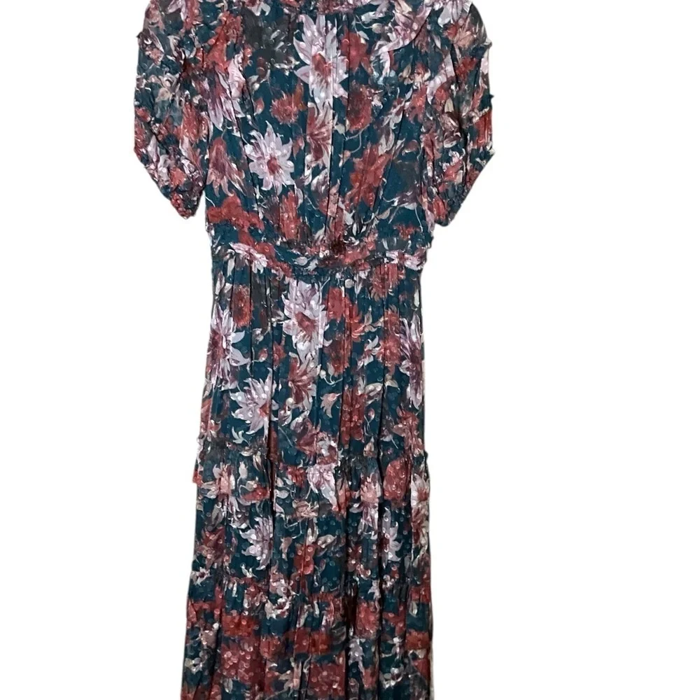 Sachin + Babi Blue Pink Ruffled Tiered Sundress - Picture 5 of 9